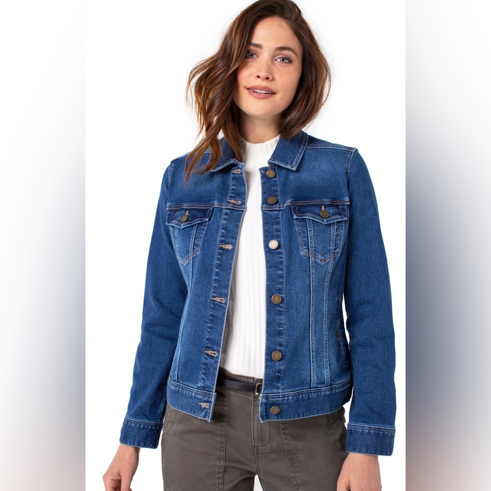 Liverpool Classic Stretch Jean Jacket Size XS
